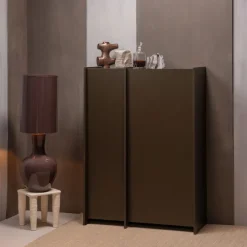 Wandkasten<WOOOD Wandkast Brock Middenbruin - 102x140x44 cm