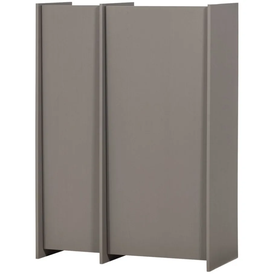 Wandkasten<WOOOD Wandkast Brock Warmgrijs - 102x140x44 cm