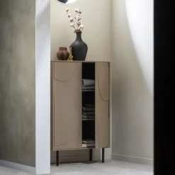 Wandkasten<WOOOD Wandkast Cadiz Mud - 85x135x40 cm