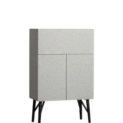 Wandkasten<WOOOD Wandkast Carved Greige - 90x146x46 cm