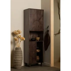 Wandkasten<WOOOD Wandkast Draw Bruin - 60x200x40 cm