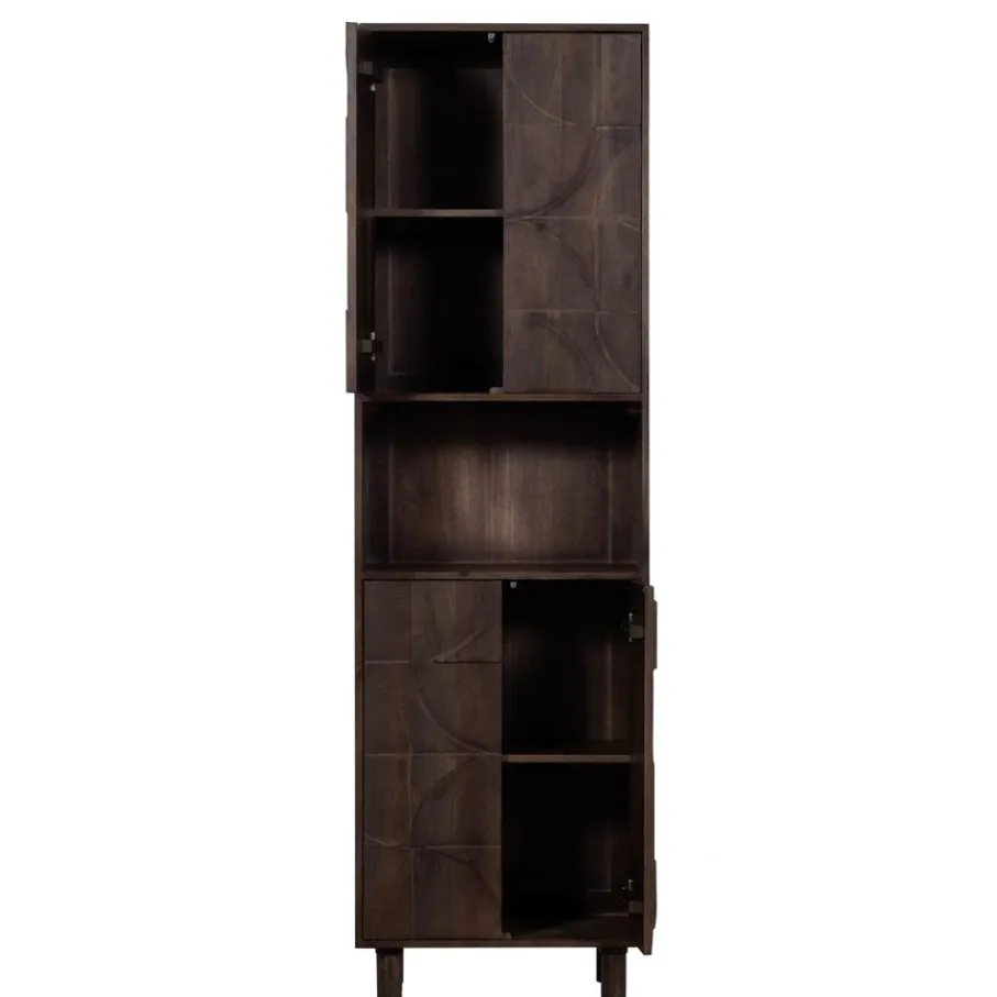 Wandkasten<WOOOD Wandkast Draw Bruin - 60x200x40 cm