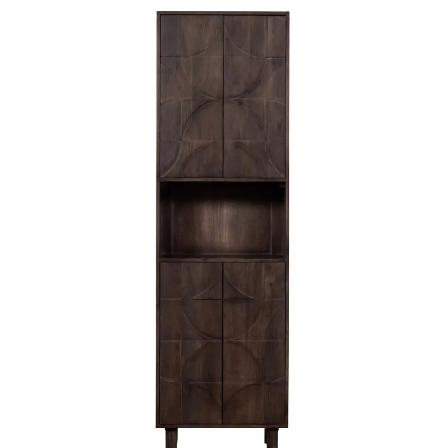 Wandkasten<WOOOD Wandkast Draw Bruin - 60x200x40 cm