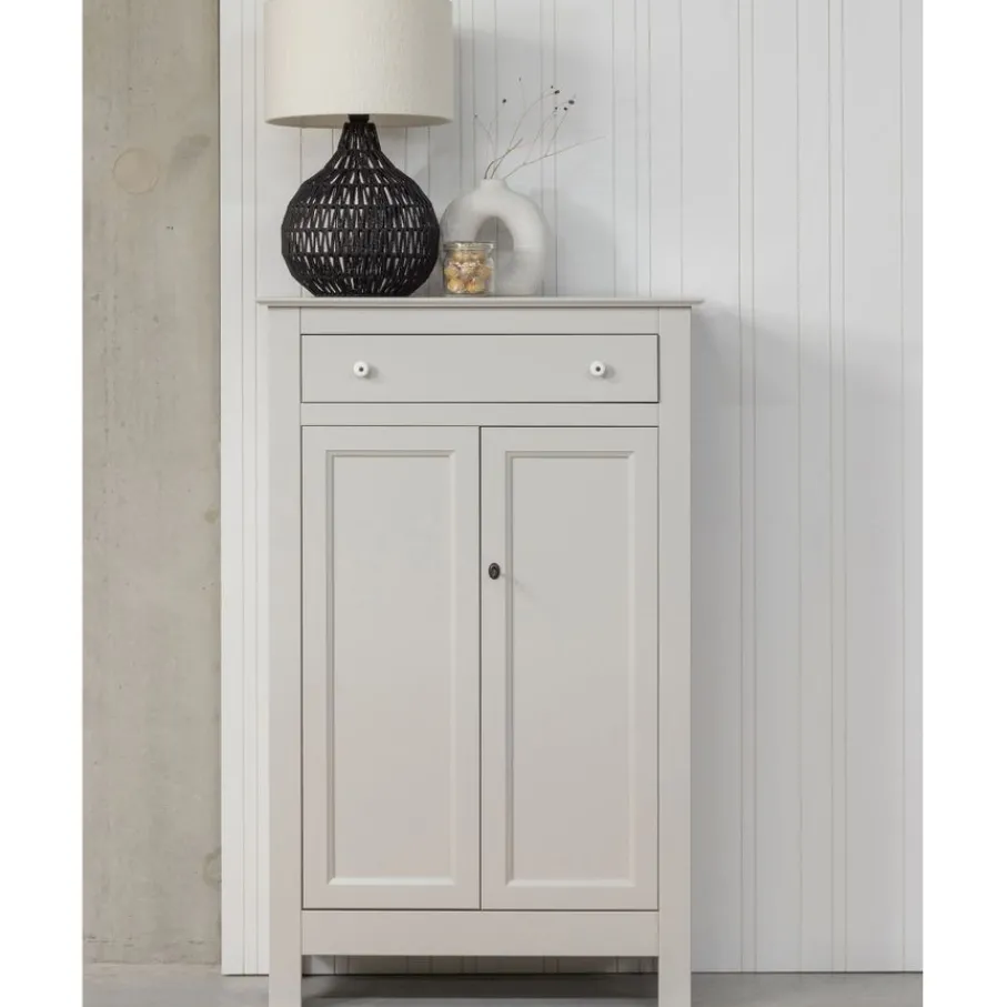 Wandkasten<WOOOD Wandkast Eva Grijs - 93x150x40 cm