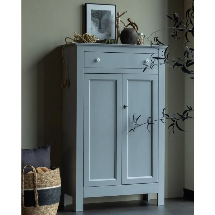 Wandkasten<WOOOD Wandkast Eva Grijs - 93x150x40 cm
