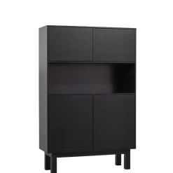 Wandkasten<WOOOD Wandkast Finca Zwart - 110x170x40 cm
