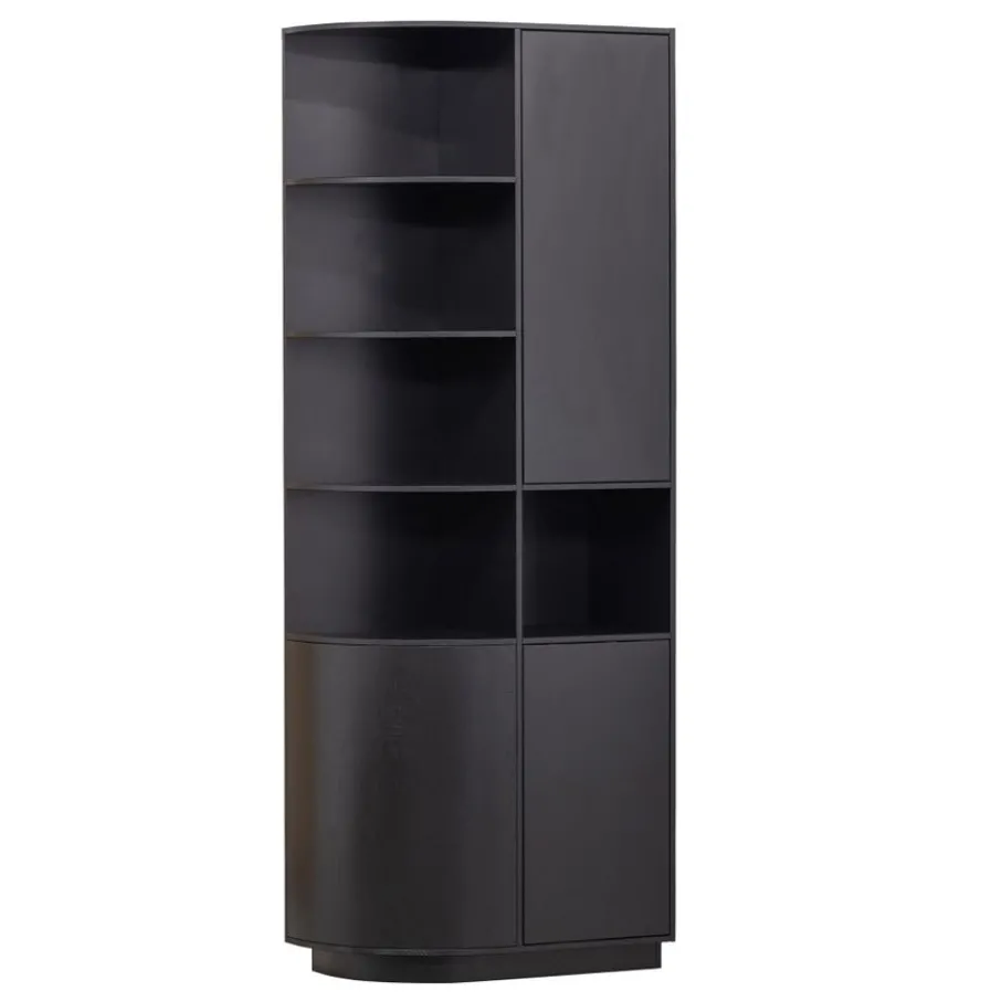 Wandkasten<WOOOD Wandkast Finca Zwart - 78x210x40 cm