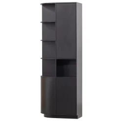Wandkasten<WOOOD Wandkast Finca Zwart - 78x210x40 cm