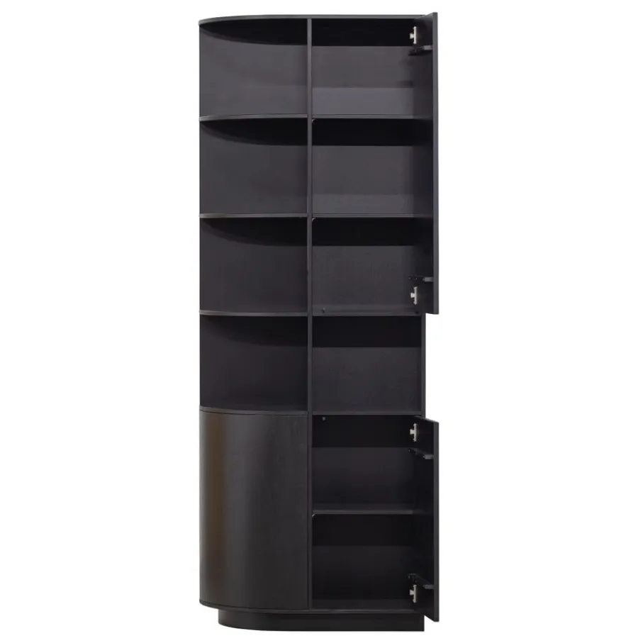 Wandkasten<WOOOD Wandkast Finca Zwart - 78x210x40 cm