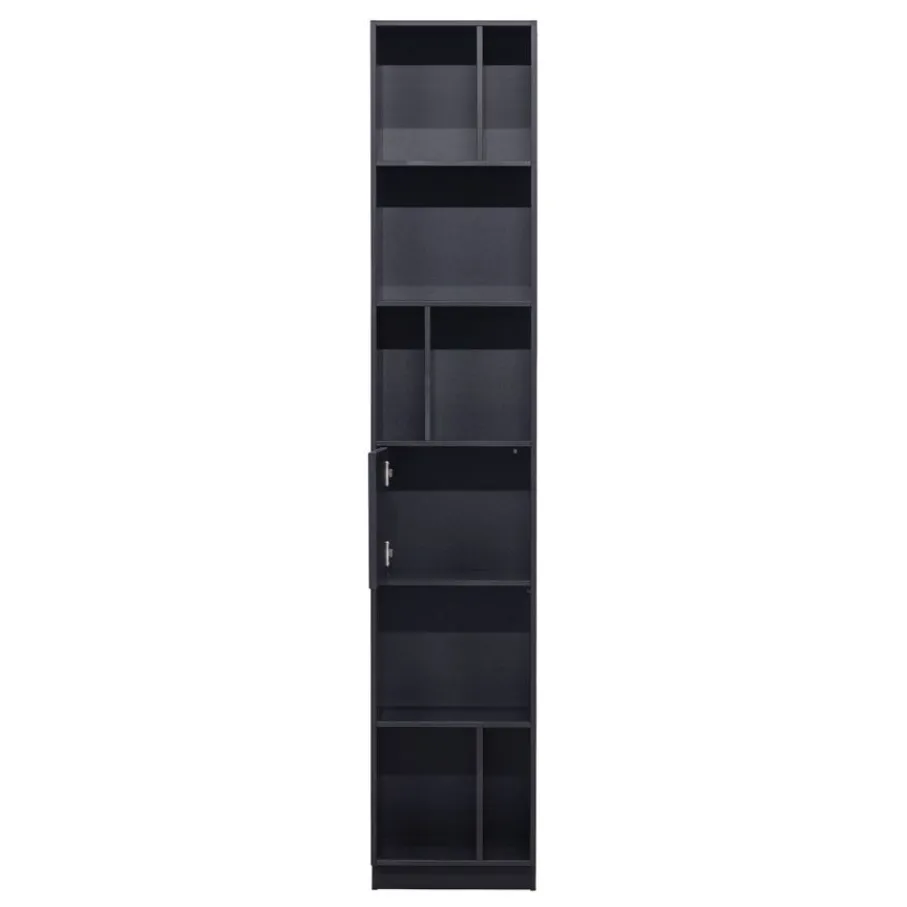 Wandkasten<WOOOD Wandkast Finca Zwart - 40x210x40 cm