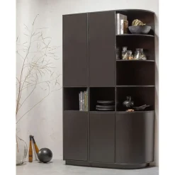 Wandkasten<WOOOD Wandkast Finca Zwart - 78x210x40 cm