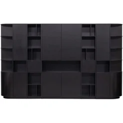 Wandkasten<WOOOD Wandkast Finca Zwart - 78x210x40 cm