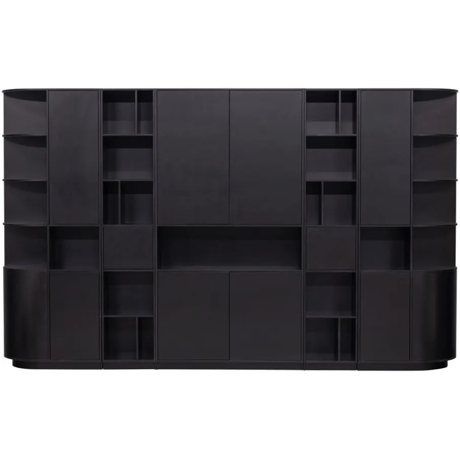 Wandkasten<WOOOD Wandkast Finca Zwart - 78x210x40 cm