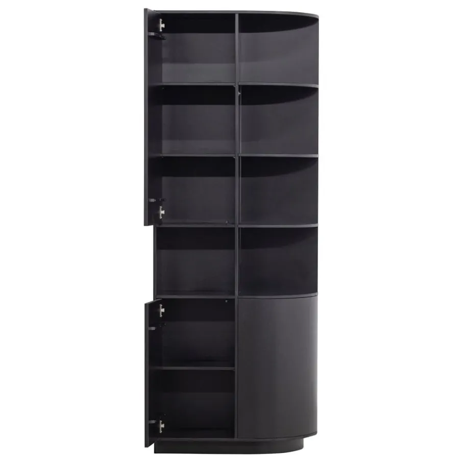Wandkasten<WOOOD Wandkast Finca Zwart - 78x210x40 cm