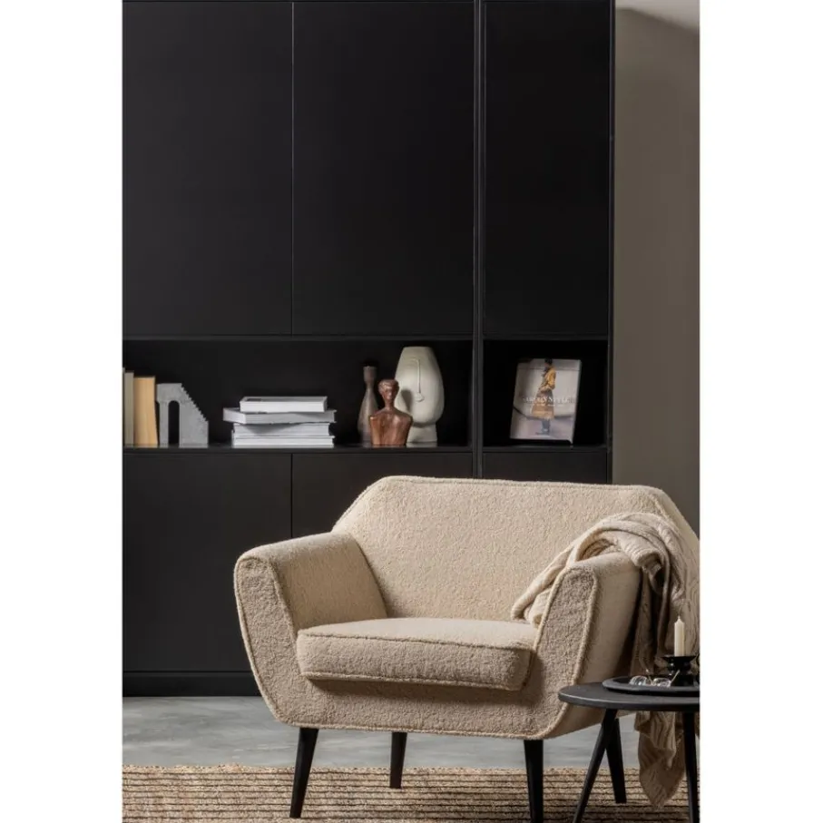 Wandkasten<WOOOD Wandkast Finca Zwart - 40x210x40 cm