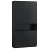 Wandkasten<WOOOD Wandkast Finca Zwart - 110x210x40 cm