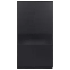 Wandkasten<WOOOD Wandkast Finca Zwart - 110x210x40 cm