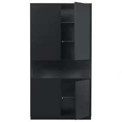 Wandkasten<WOOOD Wandkast Finca Zwart - 110x210x40 cm