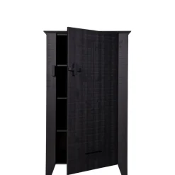Wandkasten<WOOOD Wandkast Gijs Zwart - 85x142x38 cm