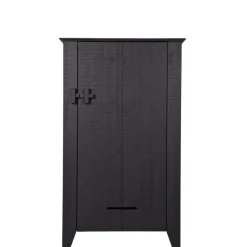 Wandkasten<WOOOD Wandkast Gijs Zwart - 85x142x38 cm