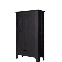 Wandkasten<WOOOD Wandkast Gijs Zwart - 85x142x38 cm