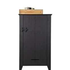 Wandkasten<WOOOD Wandkast Gijs Zwart - 85x142x38 cm