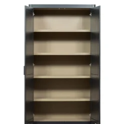 Wandkasten<WOOOD Wandkast Gunnar Zwart - 120x217x48 cm
