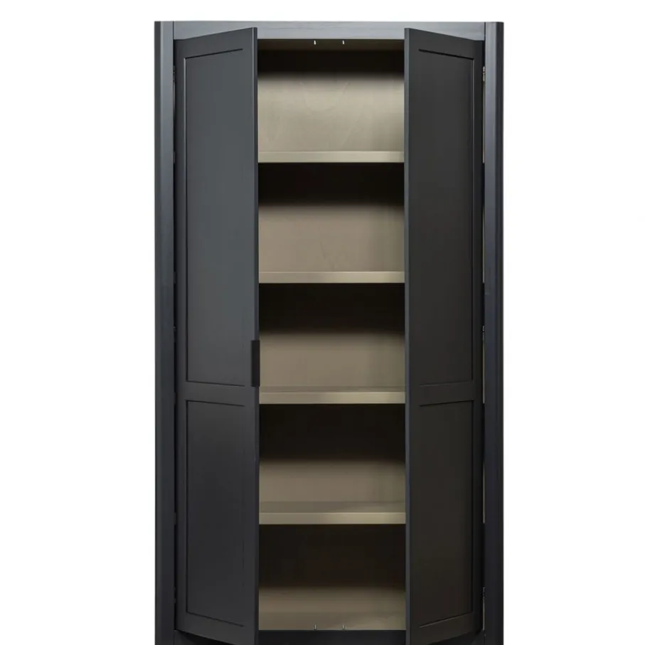 Wandkasten<WOOOD Wandkast Gunnar Zwart - 120x217x48 cm