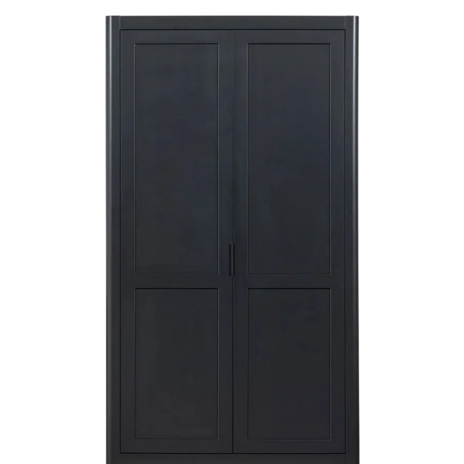 Wandkasten<WOOOD Wandkast Gunnar Zwart - 120x217x48 cm