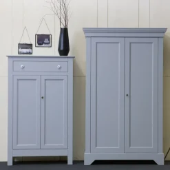 Wandkasten<WOOOD Wandkast Isabel Grijs - 118x191x47 cm