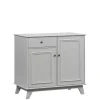 Wandkasten<WOOOD Wandkast Lily Grijs - 98x93x55 cm