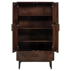 Wandkasten<WOOOD Wandkast Liya Donkerbruin - 85x150x35 cm