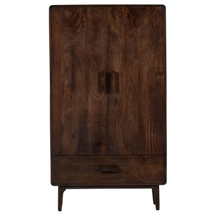 Wandkasten<WOOOD Wandkast Liya Donkerbruin - 85x150x35 cm