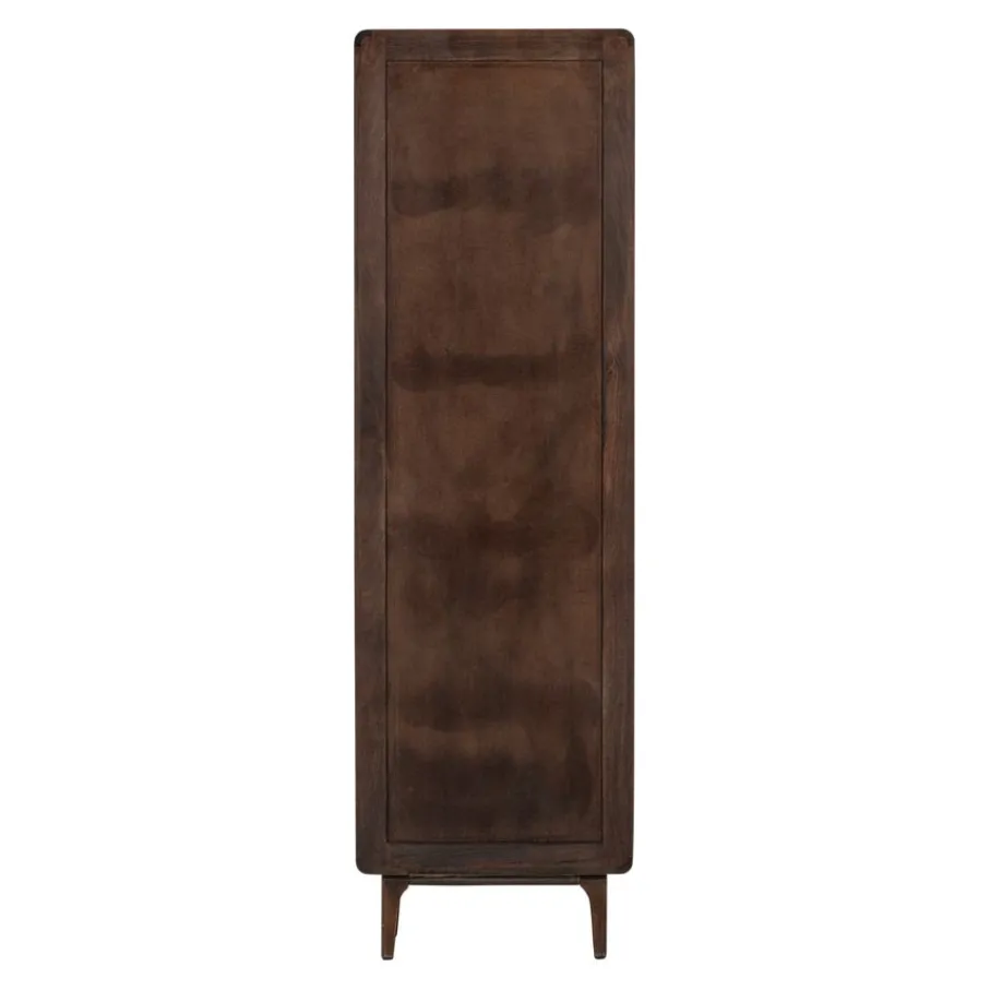 Wandkasten<WOOOD Wandkast Liya Donkerbruin - 60x200x35 cm