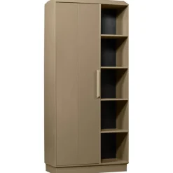 Wandkasten<WOOOD Wandkast Lowen Mud - 100x221x44 cm