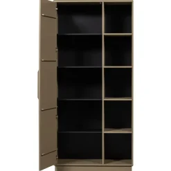 Wandkasten<WOOOD Wandkast Lowen Mud - 100x221x44 cm