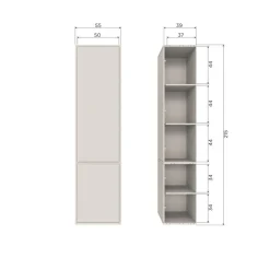 Wandkasten<WOOOD Wandkast Meggy Dust - 55x215x40 cm
