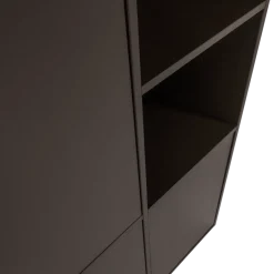 Wandkasten<WOOOD Wandkast Meggy Links Middenbruin - 108x215x40 cm