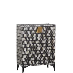 Opbergkasten<WOOOD Wandkast Menne Zwart - 81x108x43 cm