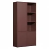 Opbergkasten<WOOOD Wandkast Merel Bordeaux - 100x200x40 cm