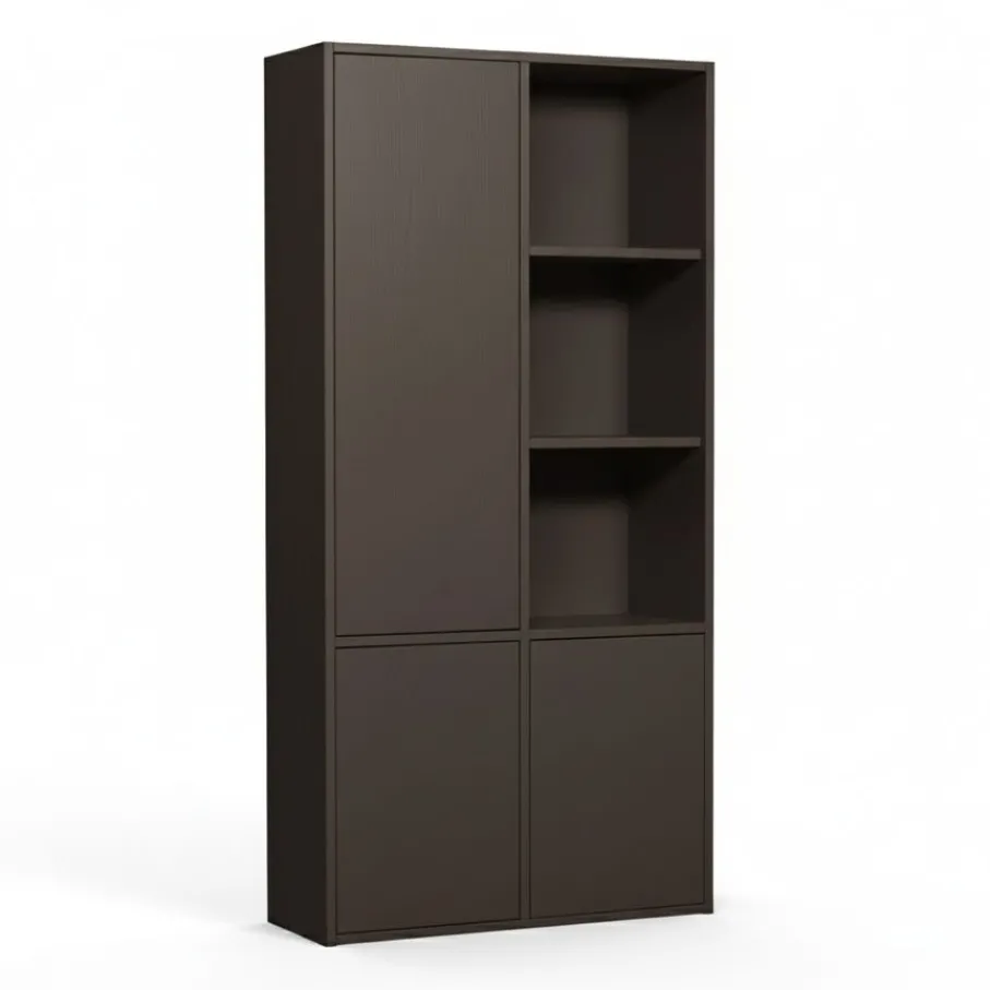 Opbergkasten<WOOOD Wandkast Merel Bruin - 100x200x40 cm