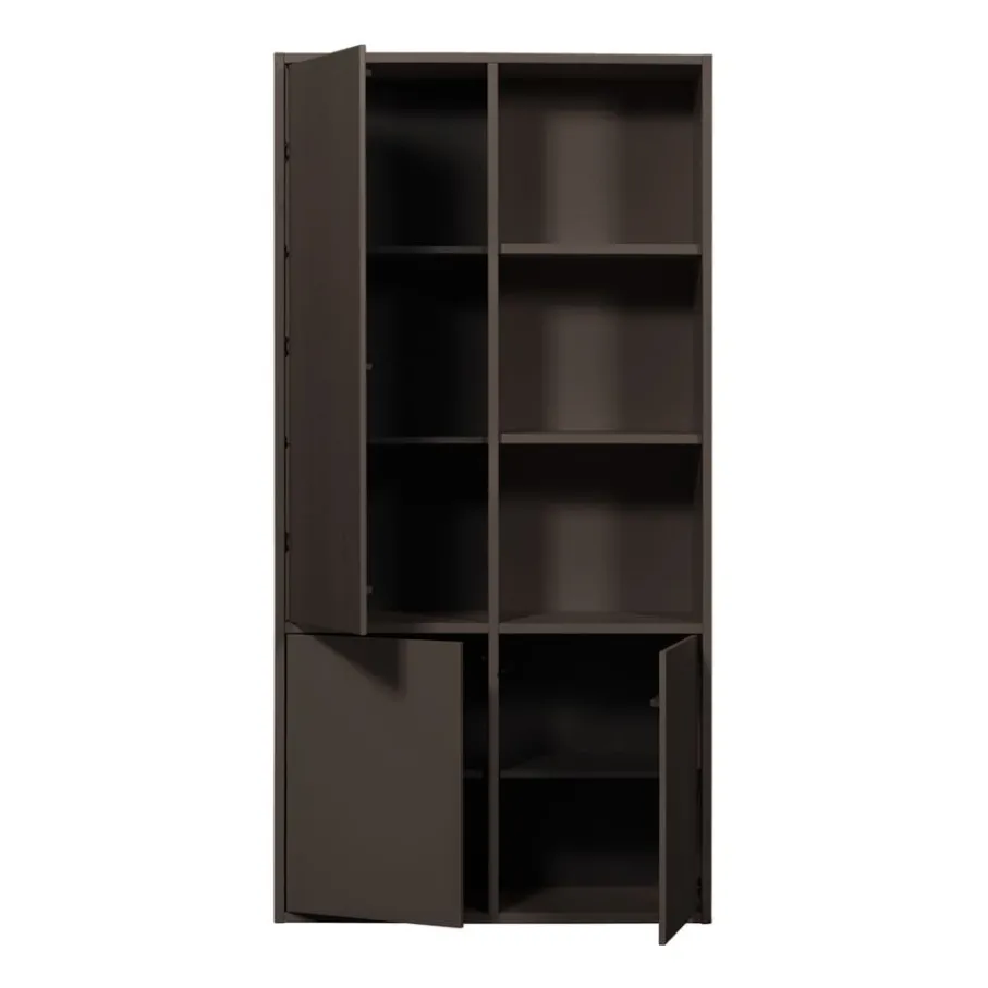 Opbergkasten<WOOOD Wandkast Merel Bruin - 100x200x40 cm