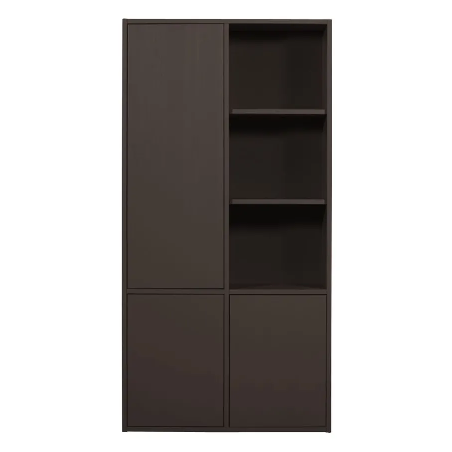 Opbergkasten<WOOOD Wandkast Merel Bruin - 100x200x40 cm