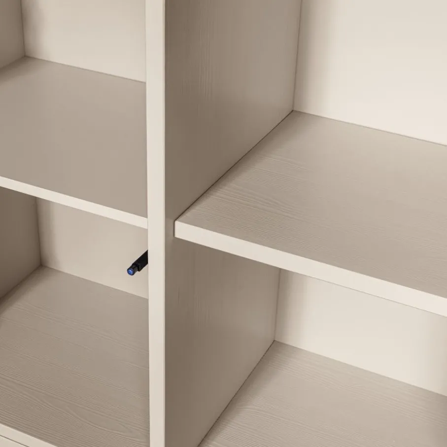 Opbergkasten<WOOOD Wandkast Merel Dust - 100x200x40 cm