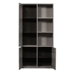 Opbergkasten<WOOOD Wandkast Merel Warmgrijs - 100x200x40 cm