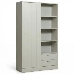 Wandkasten<WOOOD Wandkast Mila Grijs - 120x200x42 cm