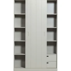 Wandkasten<WOOOD Wandkast Mila Grijs - 120x200x42 cm