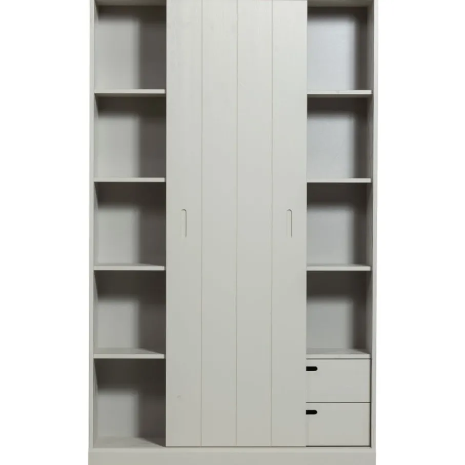 Wandkasten<WOOOD Wandkast Mila Grijs - 120x200x42 cm