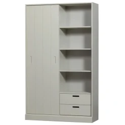 Wandkasten<WOOOD Wandkast Mila Grijs - 120x200x42 cm