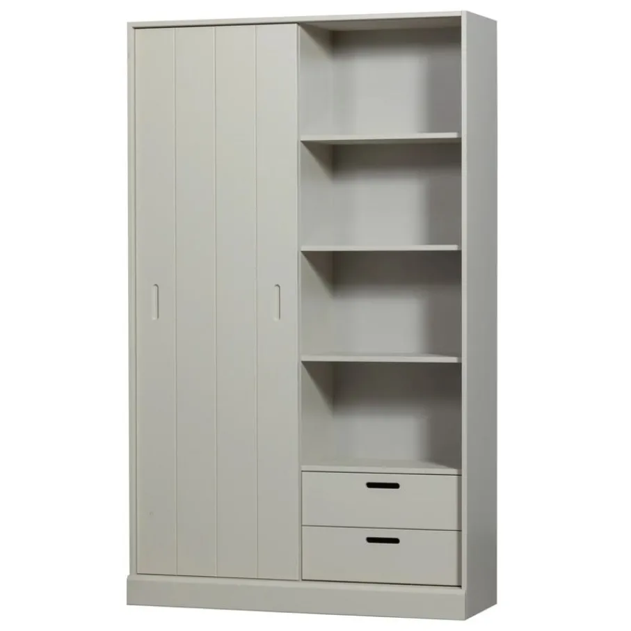 Wandkasten<WOOOD Wandkast Mila Grijs - 120x200x42 cm